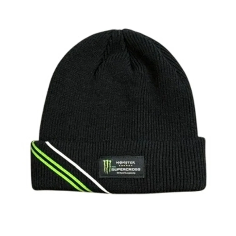 Monster Energy Supercross Beanie Hat Feld Motor Sports Black Cuffed Ribbed Knit